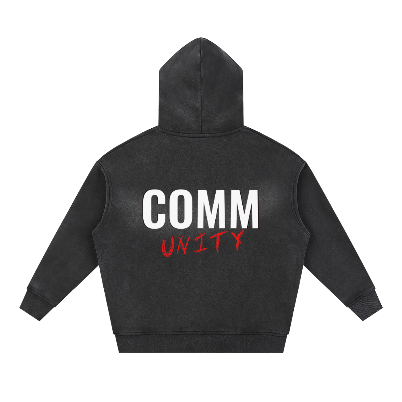 Sunfade Two-way Zipper Boxy Fleece Hoodie