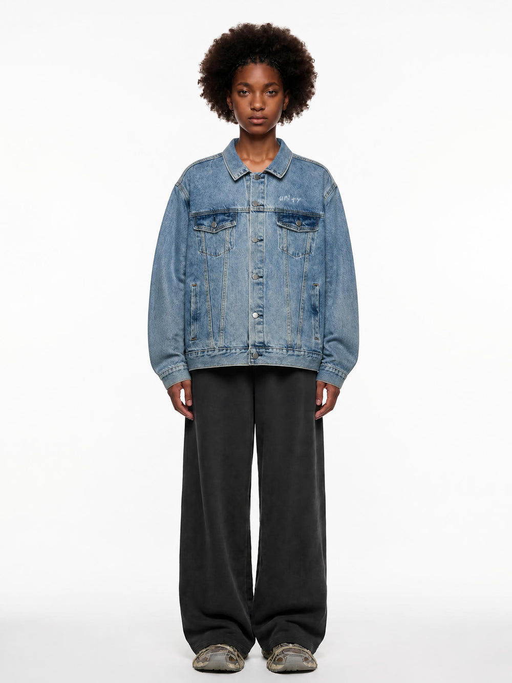 Unisex Vintage Wash Denim Jacket