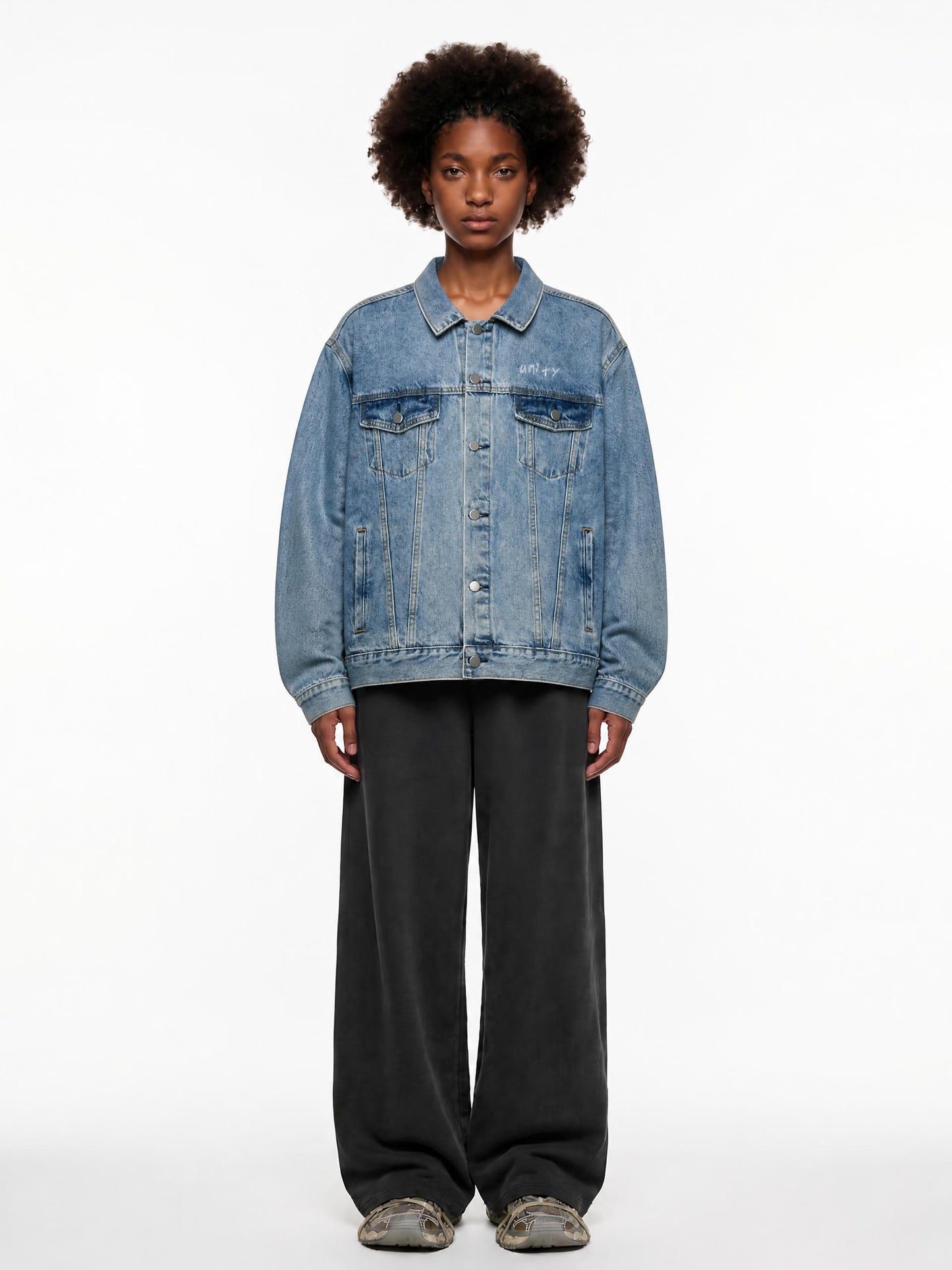 Unisex Vintage Wash Denim Jacket